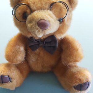 Cute teddy bear with glasses