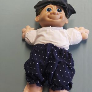 13 inch pirate troll doll, cloth body, vinyl head