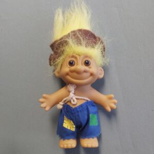 6 inch male troll doll with hat