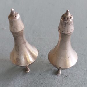 Silver plated salt and pepper shakers
