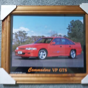 Vintage Print of VT Commodore in timber frame,
